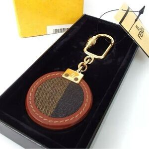 Fendi Black and Gold Key Holder